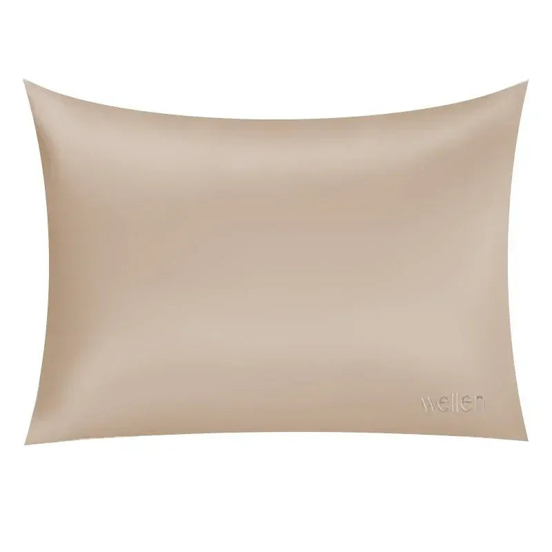 Silkkinen 4-osainen lahjasetti - silkkityynyliina - beige - Wellen