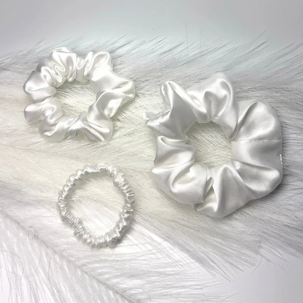 Silkkinen hiusdonitsi scrunchie 3 kpl setti - Wellen