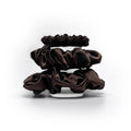 Silkkinen hiusdonitsi scrunchie 3 kpl setti - ruskea lahja - Wellen